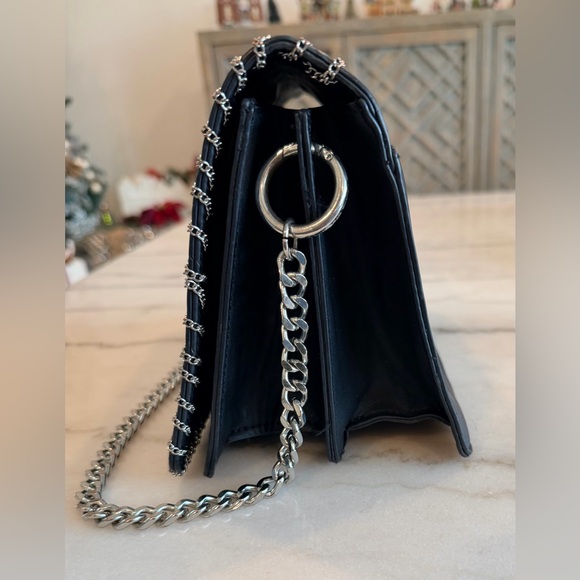 Topshop Studded Chain Shoulder Bag – Suede Front Flap – EUC - Picture 6 of 17